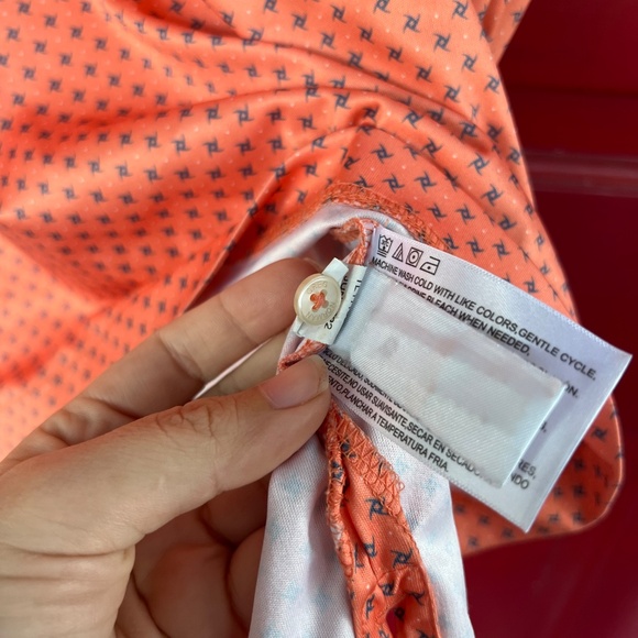 Greg Norman Orange Large Short Sleeve Polo Golf Shirt - Picture 5 of 8